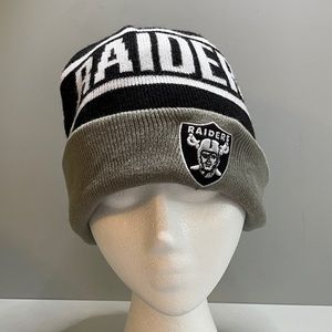 Raiders NFL knit hat. OSFM. Gently worn condition